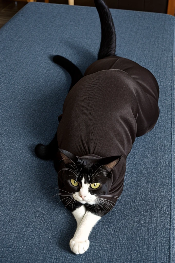 a cat in a cat suit