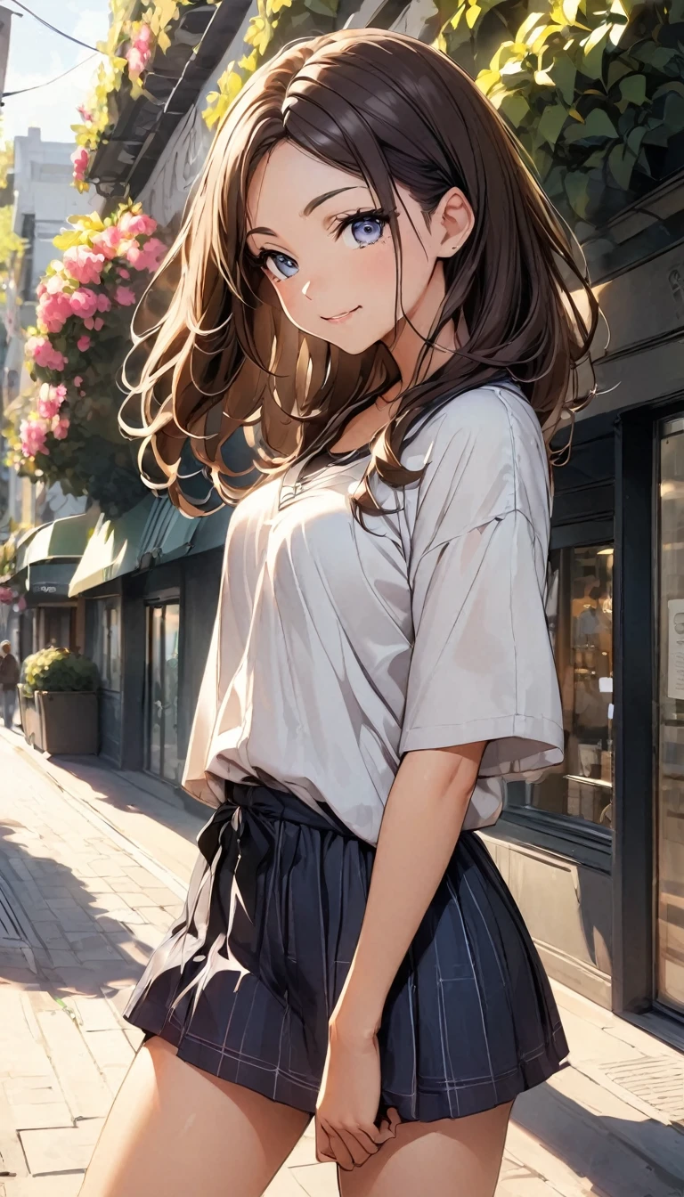 Boyish Girl、fine、bright、stylish、Casual clothing、Casual Background、Cool angle、