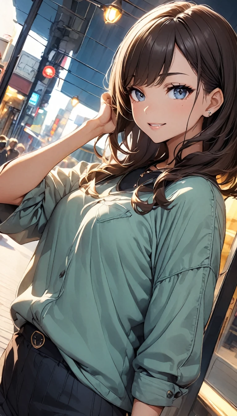 Boyish Girl、fine、bright、stylish、Casual clothing、Casual Background、Cool angle、
