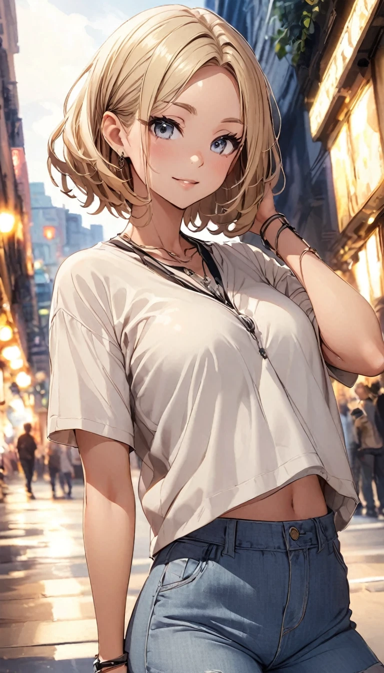 Boyish Girl、fine、bright、stylish、Casual clothing、Casual Background、Cool angle、