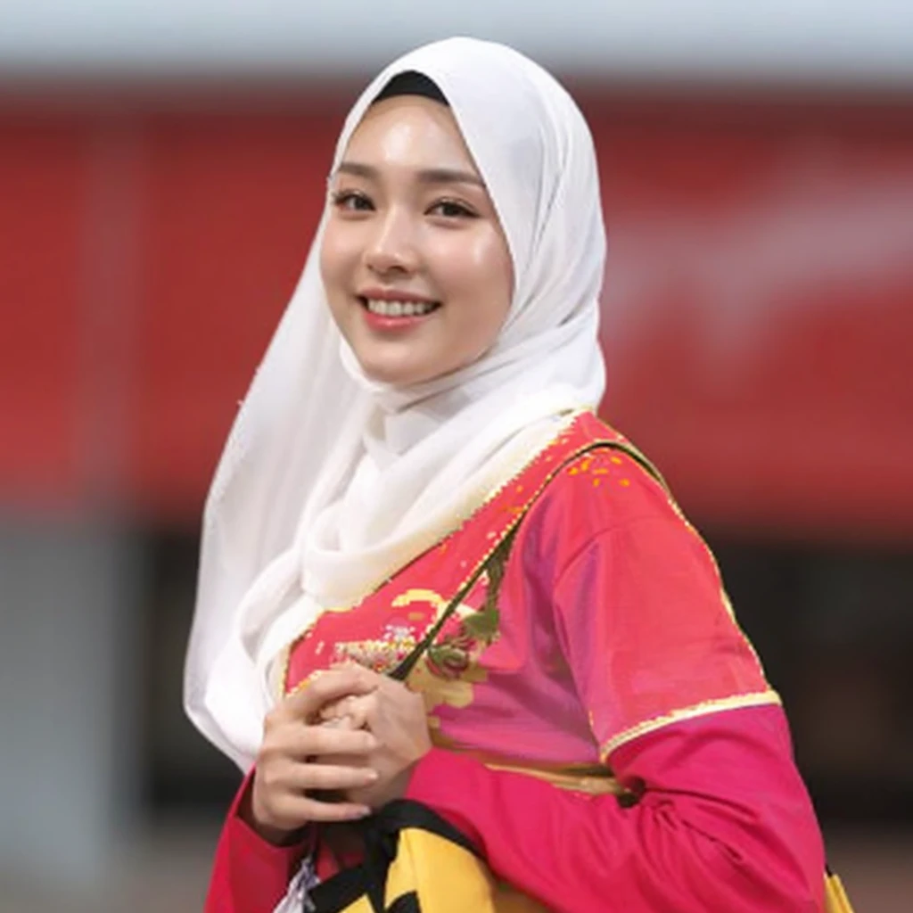 (Best quality, 8k, 32k, Masterpiece, UHD:1.2),Photo of Pretty Japanese hijab woman, large breasts, transparent shirt girl ,face focus,oversized_sweater, necklace, background, from above, looking at viewer, lingering, fetish hijab, hijab star
