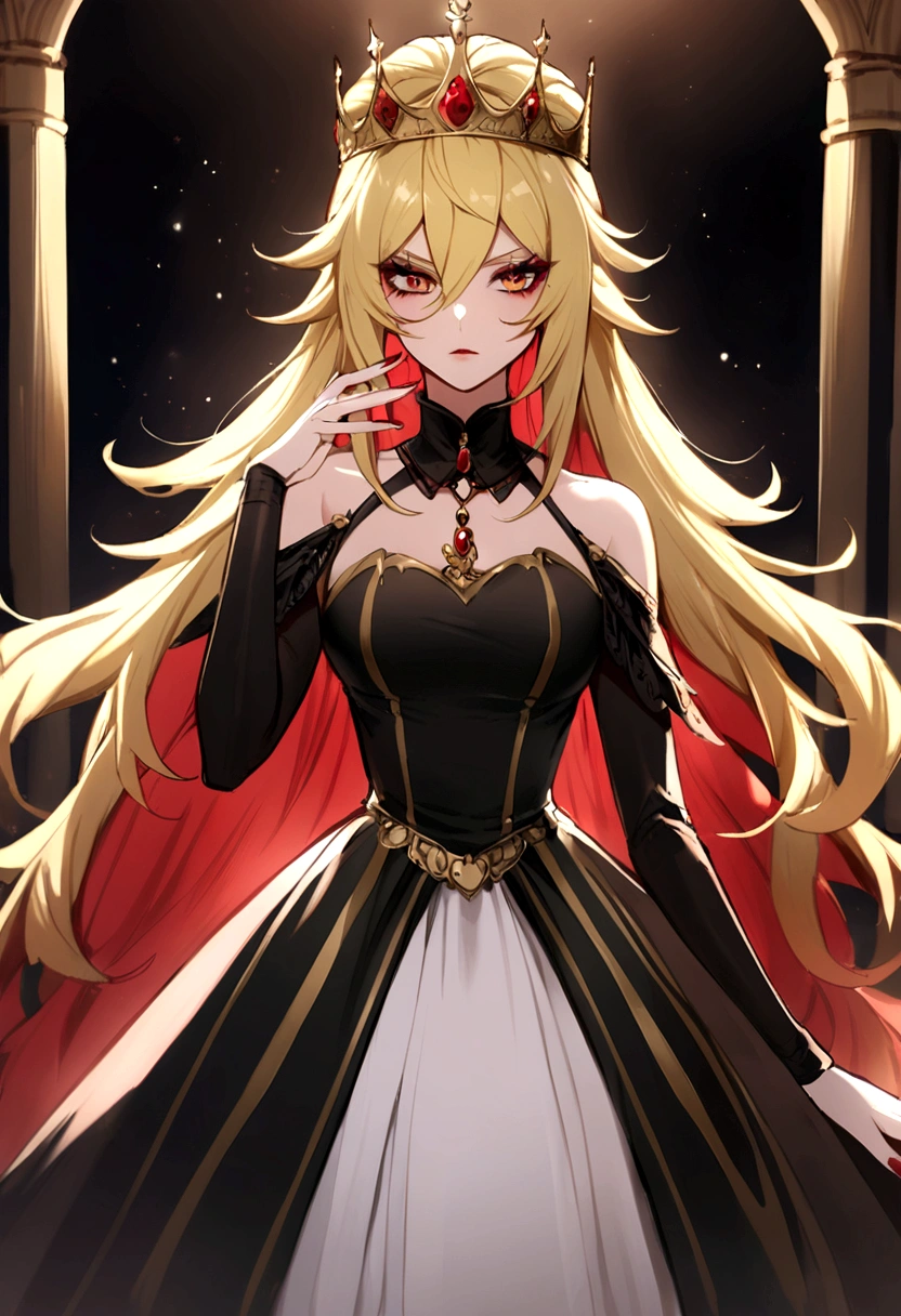 Chica king, red and black clothing, Sportswear, Long hair, king,