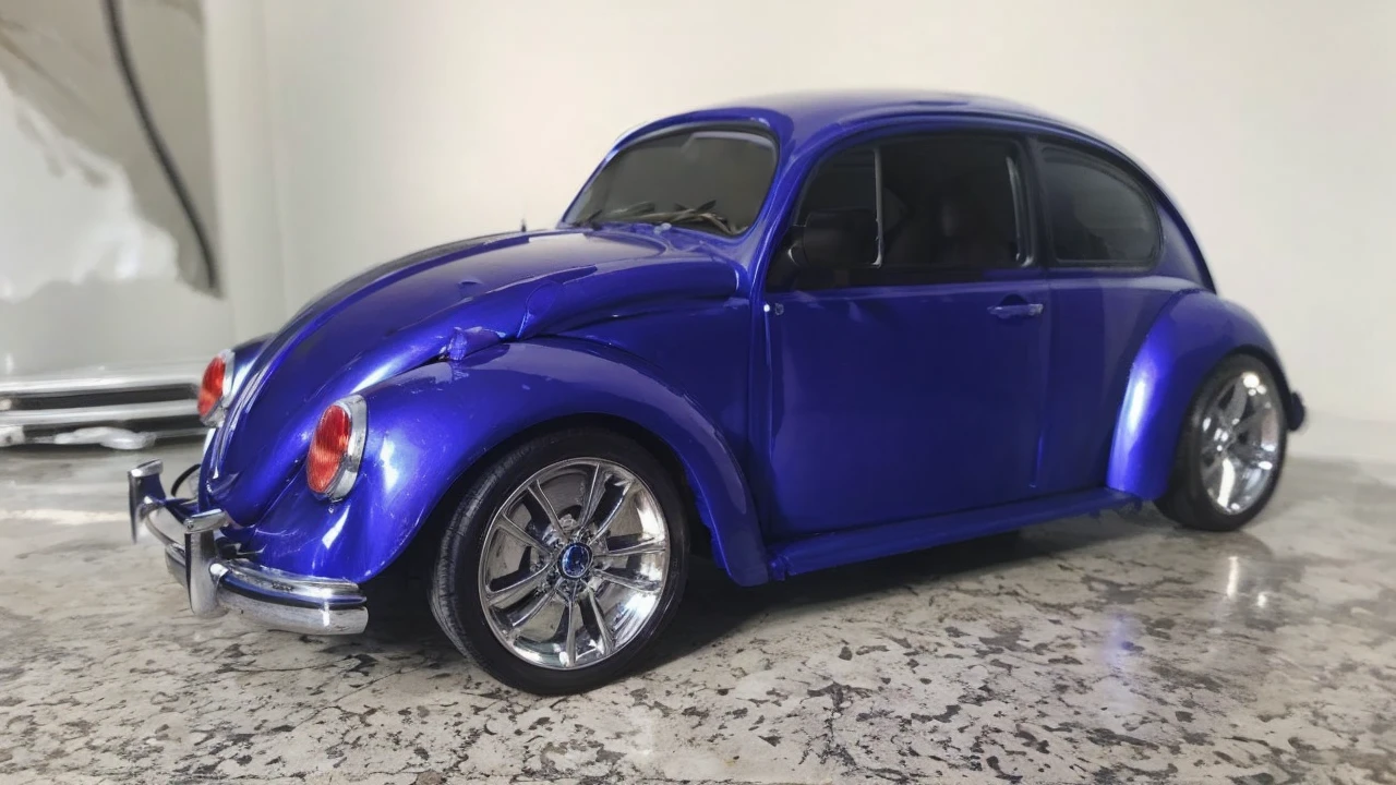 Vw bug blue, 