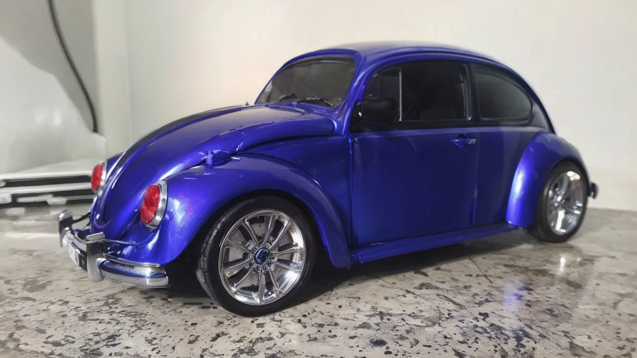 Vw bug blue, 
