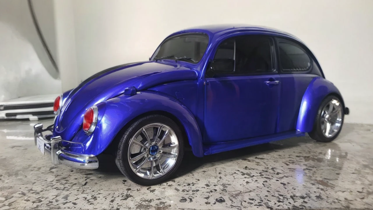 Vw bug blue, 