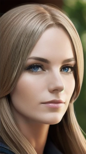 German woman focus on the face.