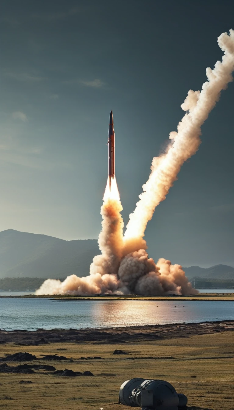 Nuclear missiles being fired