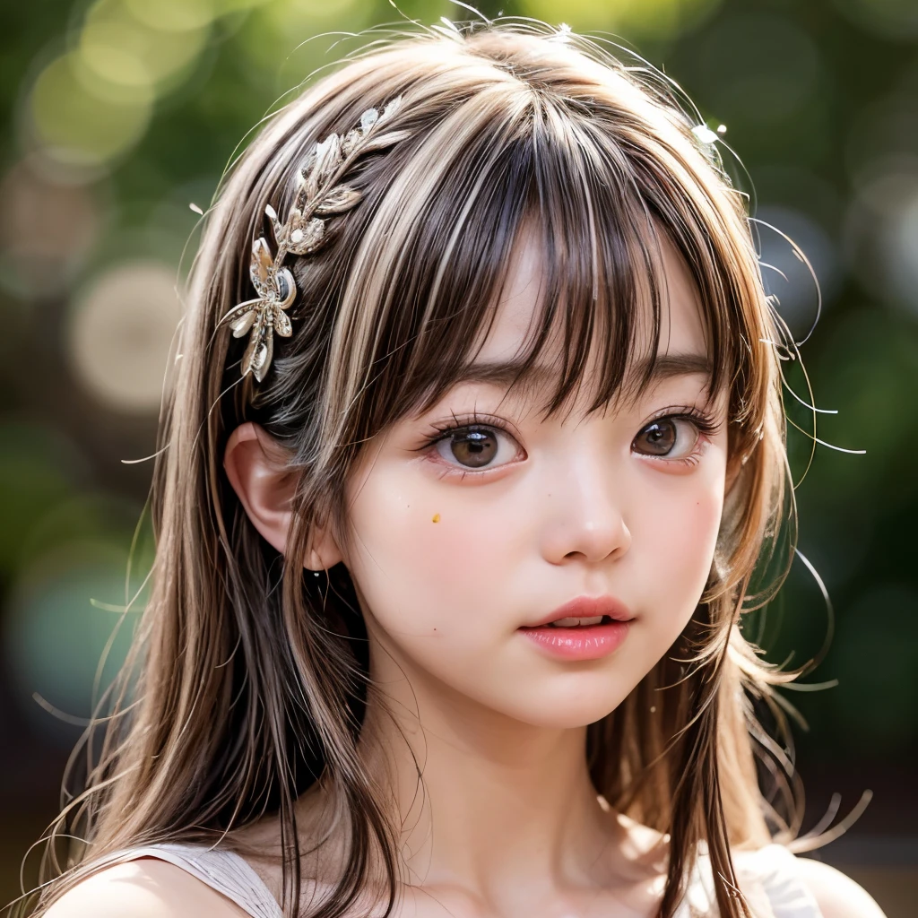 NSFW, 8k, High-level, absurd, masterpiece, best quality, primitive, very detailed CG, very detailed wallpaper, perfect lighting, Extremely detailed (((The personifying " Apple Shiri " as a Little Girl))), MysticSight, Tyndall effect, Tyndall scattering, Studio gray background with (many Dazzling RainbowColor particles BokeH:1.28), (RoundlyButts, ThighGap), (Exposed:0.4), (Assfocus with looking ahead), BREAK (NOGIZAKA face variations) Extremely Detailed very KAWAII face variations, perfect ???????, Childish, captivating gaze, elaborate detailed Eyes with (sparkling highlights:1.28), long eyelashes、Glossy RED Lips with beautiful details, Coquettish tongue, Rosy cheeks, Radiant PearlSkin with clear transparency . { (Dynamic LifeLike expressions:1.4) | :d) }, (large eyes:-1) .