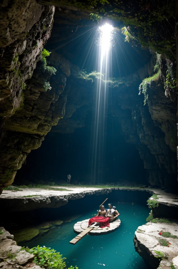 Cenote with blood and corpses