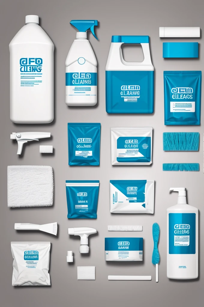 Packaging of cleaning products for logo