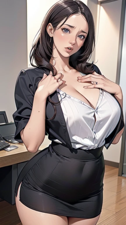Random Office Ladies Fashion,(Thin),(Large Breasts),(Random pose),(Feel free to hairstyle),(Scenes,Highest image quality,(8K), Surreal, best quality, high quality, HD, High quality textures, High Detail, Beautiful and detailed, fine, Extremely detailed CG, Detailed texture, True facial reproduction, masterpiece, Presence, Dynamic, bold)