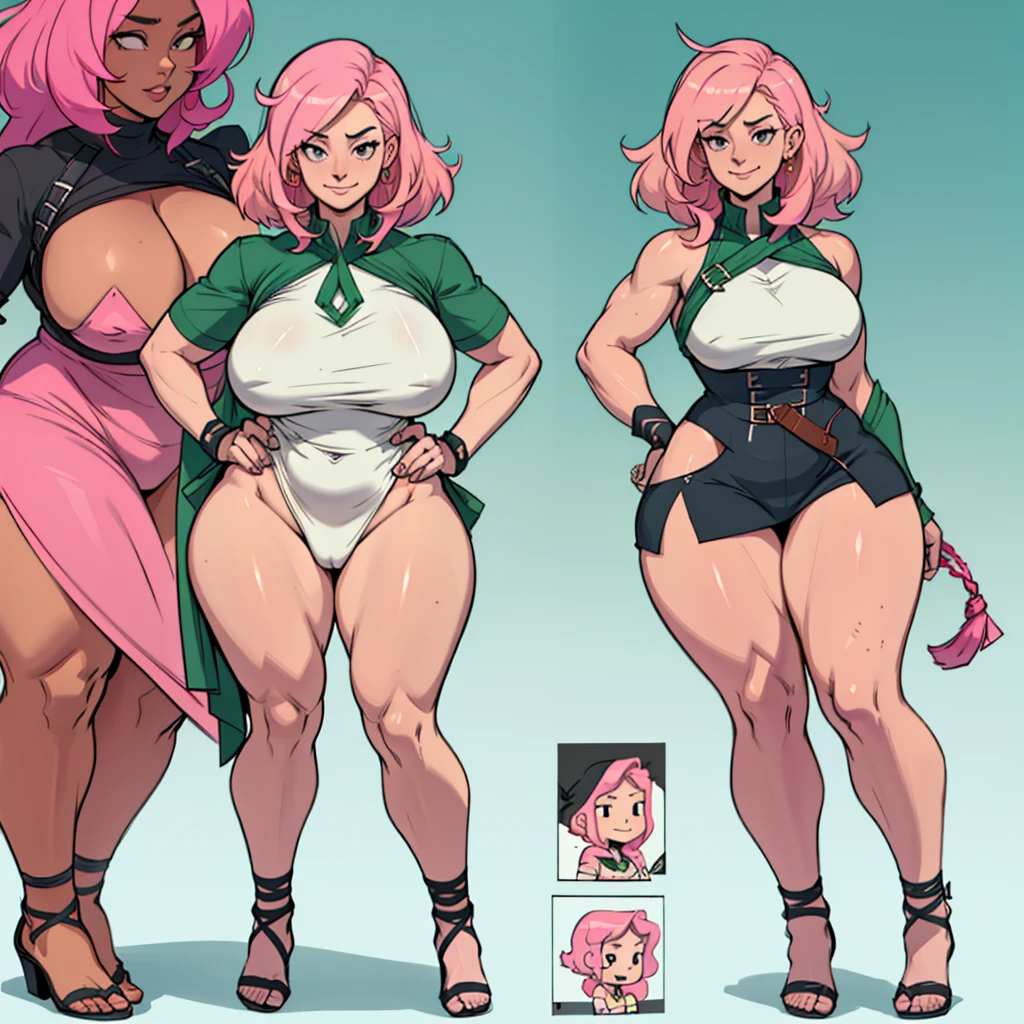 tall woman , high-waist e seios gota, Kale, mulher pelada Kalea, high skinny thighs, Legs long, high-waist, Kale sem roupa enorme enorme ((work of art)),(((best qualityer))),((character design sheet)) ,((Vulgar)) , voluptuous girl, ssmile,((between the breasts)) , , pink hair, pink hair
