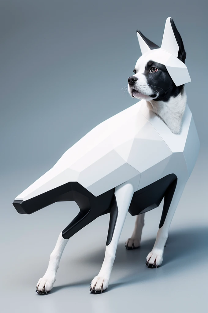 Minimalist futuristic dog