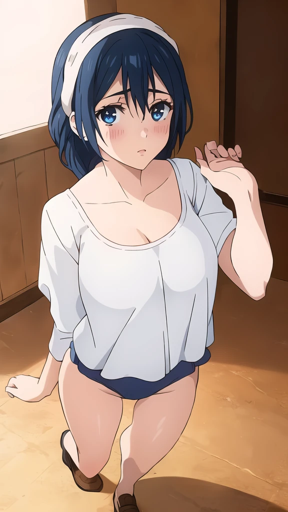 ((Highest quality, masterpiece)), Japanese women、（Frilled Panties、Sweat、Sweat、vapor、vapor、Blue Eyes、Watery eye、Embarrassing:1.2、blush:1.3), (( Girl:1.5、short hair)), ((Staring at the audience)),(((Small breasts、Small breasts、Flat Chest)))I have panties、panties presentation、Squat、Leg spread、(((Nipples、vagina)))詳細なvagina、Urinating、Handjob、penis、One boy