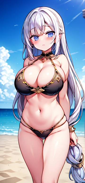 1womanl,35 year old,plumw,extremely large chest, only,(Background with:,A desert,sand dune,) She wears long silver hair,fool's head,Standing in the desert,,seen from the front, slickedback hair, almost cloudy sky,(((Masterpiece artwork),(very detailed CG Unity 8k wallpaper),best qualityer,cinematic lighting,detailed back ground,beautiful detailed eyes,shiny pupils,blue colored eyes,Pele branca como a neve,Redlip(Very fine and beautiful),(Beautiful and detailed description of the eyes),ultra detali,Masterpiece artwork,))facing the camera,A high resolution,ultra detali),Revealing breasts,Naked genitals, protuberance,legs are open,Raised sexy,camel fingers,Ruddy complexion,Desire for dissatisfaction,facade,Arabic style(dressing:veils,Hijab sacanagem,bridal gown,Gold thread embroidery)