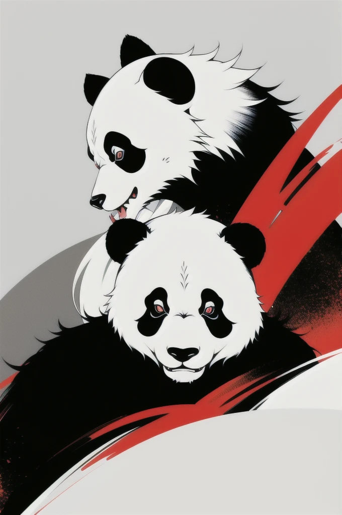 samurai style panda bear