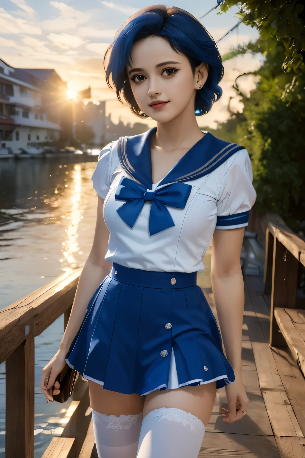 (((Masterpiece)), (Best Quality), (Ultra Detailed), ((Very Detailed)), 4K, (8K), Sailor Mercury, Aesthetics, Dream Core,