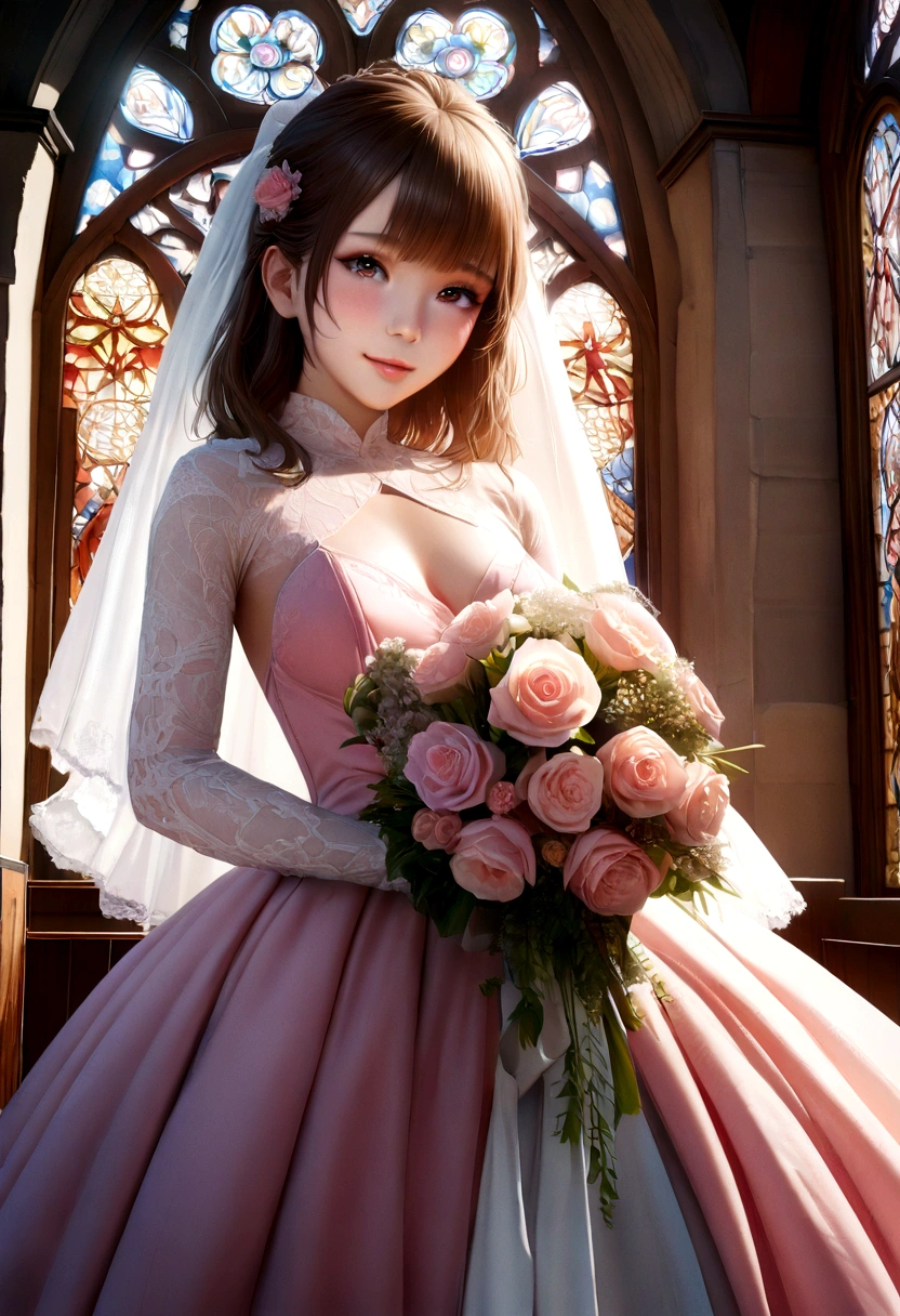 masterpiece, high quality, perfect face, beautiful face, sexy, gorgeous, gorgeous female, beautiful, hot, attractive, seductive, alluring, charming, enchanting, petite, skinny, perfect female body, ((narrow waist)),
1girl, solo, <lora:Hinata_Natsumi_V2:1>, hinata_natsumi, red eyes, red hair, twintails, cowboy shot,
wedding dress, backlighting, bouquet, elbow gloves, flower, hair bow, headdress, holding bouquet, jewelry, long dress, necklace, white flower, blush, hair flower, hair ornament, white gloves, window, church