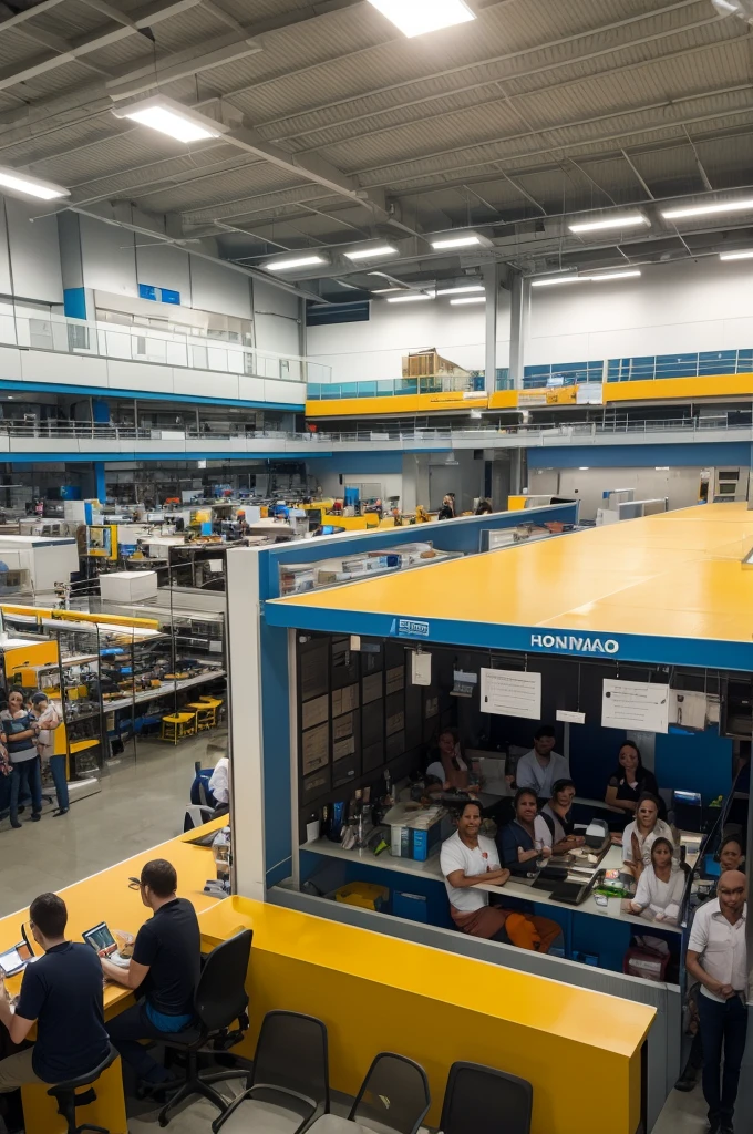 Belo Horizonte company With happy employees Customers waiting in the technology area