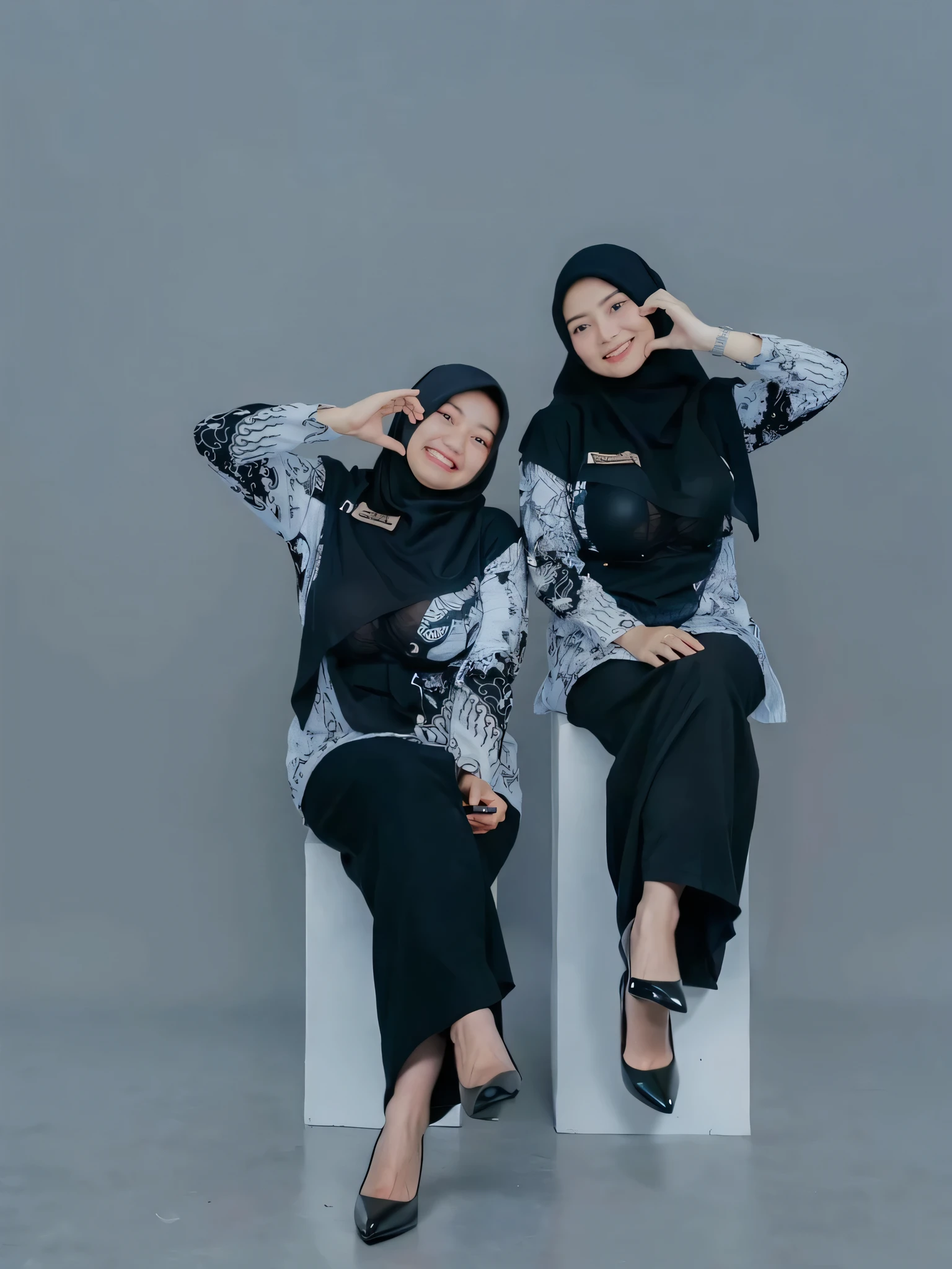 , , graceful pose, photorealistic, hyper detailed, 8k, HDR, UHD, professional lighting, physically-based rendering, vivid colors, delicate hijab, modest clothing, serene expression, (((((very bigger tits))))), ((wide hips)), ((((((huge round breast)))))), ((style heels)),