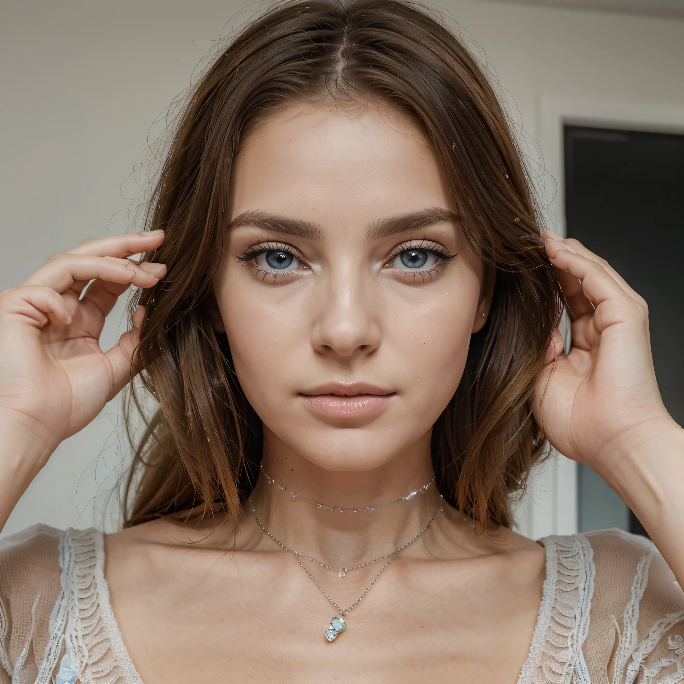 photographie portrait professionnelle d’une magnifique femme italienne, une peau clair avec des taches de rousseur, yeux bleu, grosses lèvres, cheveux et sourcils blond, petit nez, look séduisant sensuel, magnifique visage symétrique rond, Maquillage naturel mignon, Art conceptuel, élégant, très détaillé, complexe, mise au point nette, Prise de vue moyenne, Plan moyen, (((Couleur professionnellement diplômée))), lumière diffuse douce et brillante, (un brouillard volumétrique), Tendances sur Instagram, hdr 4k, 8k