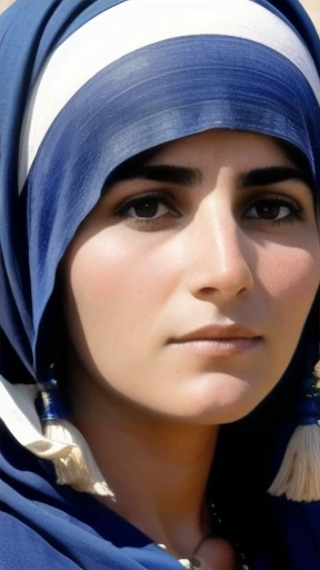 judaean woman focus on face.