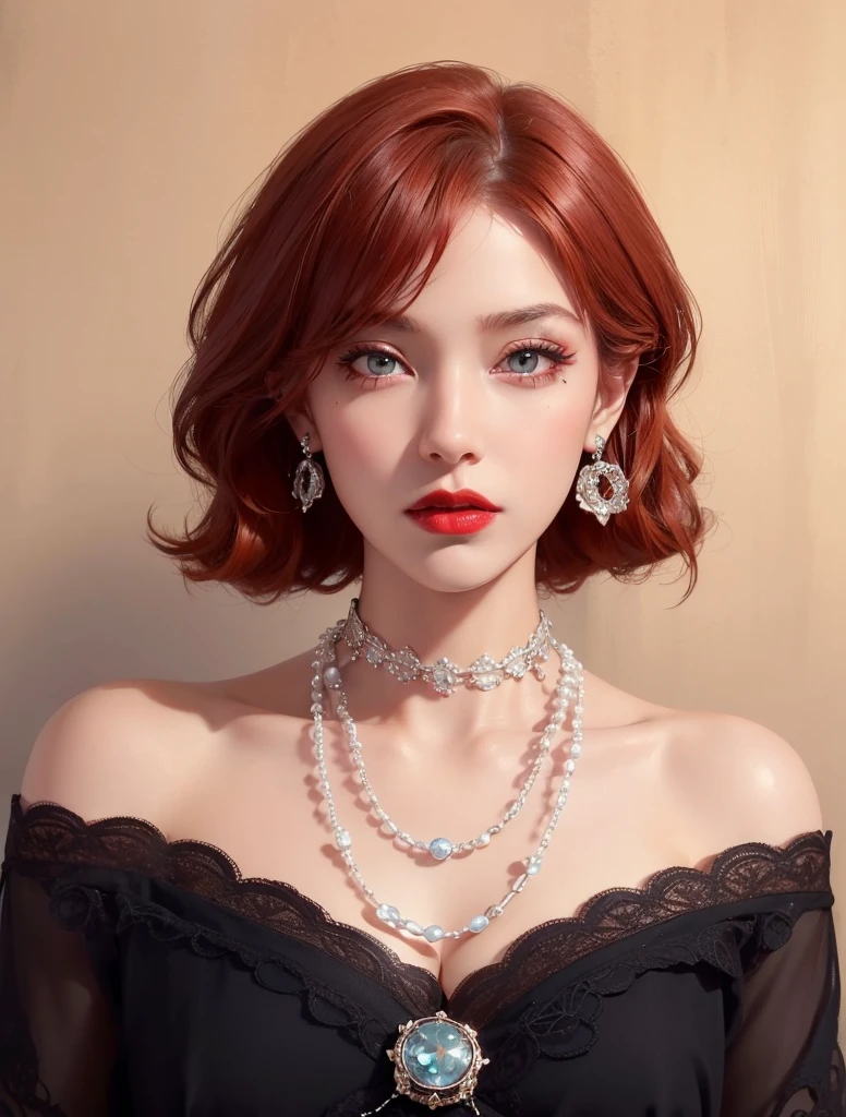 Royal princess，Super detailed, Delicate face, Stock Photography , Portrait 400, F1 Camera Lens.6, Colorful, Surrealism, Realistic textures, Dramatic Lighting, Thin Film Distiller 800 (8K, original photo, Better quality, masterpiece: 1.2), Super detailed, (Extremely delicate skin: 1.2), 8K 超高清, SLR camera, Soft Light, high quality.Fire Queen，Blue pupils，Apply red lipstick，Have a tattoo，The tattoo is very three-dimensional，Gorgeous and intricate tattoo designs，8K Mugshot，Large Breasts，Dark eyeshadow，Sexy thick lips(Red lipstick)，Ice Princess，The facial features are very three-dimensional，