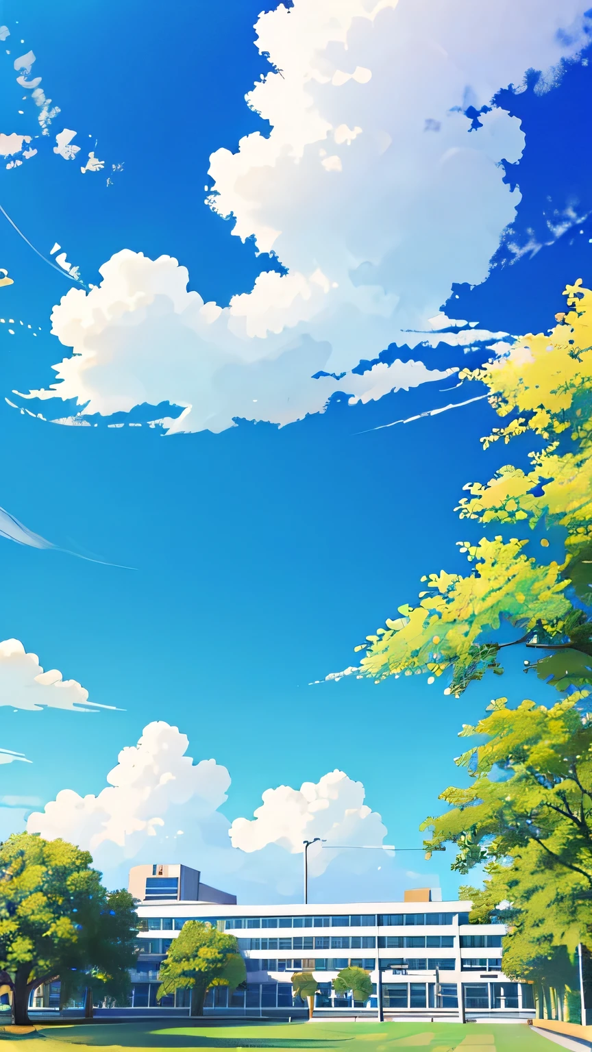 University Background, sunny weather, Clear clouds