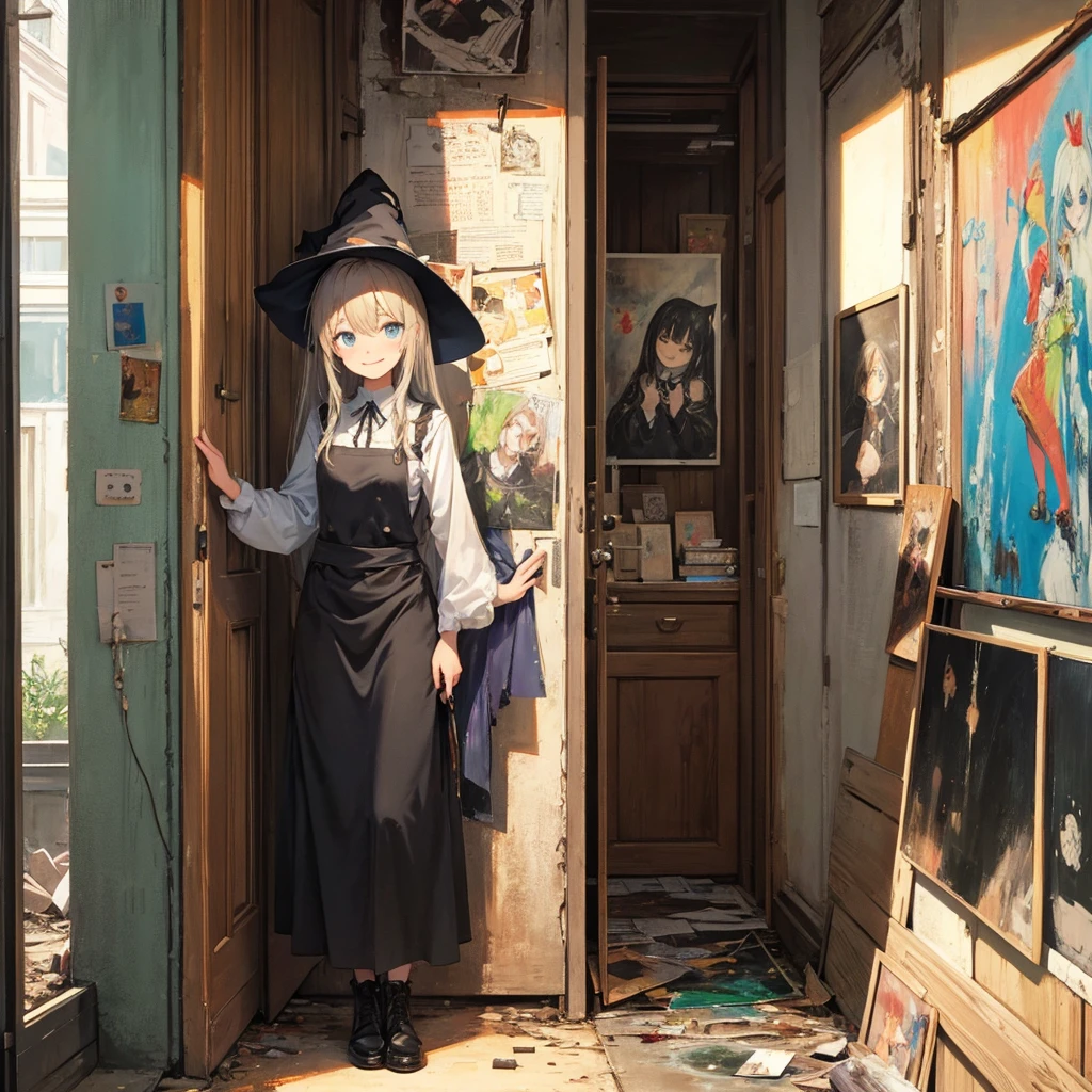 witch(Art room Painting on canvas(ruins)smile)Poster