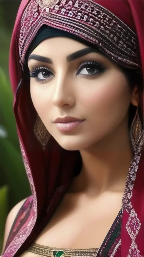 Lebanese woman  focus on the face, color photo