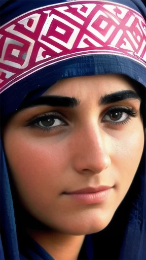 JUDAEAN woman  focus on the face, color photo