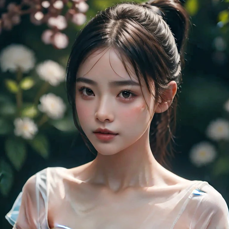 Best portrait photography, RAW photo, 8K UHD, film grain, cinematic lighting, elegant 1girl, (natural skin texture), natural pose, embellishments, cinematic texture, 35mm lens, shallow depth of field