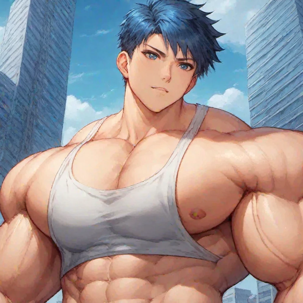 giant growth,巨人,筋肉の大幅な肥大,筋肉質,成長する体,筋肉を大きくする,大きな肩,太ももが長い,膝下が長い,太い脚,上腕が太い,下腕が太い,大きい太ももの筋肉,太いふくらはぎの筋肉,小さいアンダー・インナーウェア,大きい上半身,大きい下半身,長い脚,青い髪,青い目,アニメイラスト,広い背中,大きなペニス,大きな膨らみ,巨大な胸筋,上半身裸,広い肩,股間の膨らみが巨大,胸を越えるペニス,脚が長くなる,上半身が大きくなる,太い脚,超巨大な金玉,大きな爆根,巨大な広背筋,巨大な僧帽筋,非常に広い肩,巨大な胸筋,大きな男性のお尻,巨大な上半身,巨大な下半身,頭からつま先まで描画,とても長い脚,超巨大ペニス,巨根,太ももが長い,膝下がとても長い,とても大きな肩,肩幅がとても大きい,ペニスがとても太くてとても長い,巨根が急成長,陰毛,タレ目,とてもでかい大胸筋,膨らんだ腹筋,頬を赤らめる,巨大な大胸筋,成長する巨根,長くなる脚,広がる肩幅,太い首,巨根が勃起,精液,射精,大量射精,汗だく,大量の汗,インナー・アンダーウェアが破ける,絶倫,溢れ出す大量の精液,体中に精液が付着,健康的な肌,強調する土砂降りの雨のような精液,強調する射精,流れる汗,精液が降り注ぐ,強調する頭からつま先まで描画,幾重にも放たれる大量の精液,健康的な肌の血管,強調する腹斜筋,描き込まれた筋繊維,逞しい魅力に溢れた肉体美,長くなる手脚,幅のある大胸筋,広い大胸筋,ショートヘア,瞳をしっかりと描画,雲の上まで飛び上がる精液,空から落ちてくる精液,力強く勃起する巨根,上半身肥大化,下半身肥大化,陰茎巨大化,テラサイズ,ギガサイズ,ビルドアップ,バルグアップ,バルクアップ,下を向く乳首,短髪,肥大化した雄尻,漲っている胸筋,笑顔,大粒の汗,急激に増える精液,精悍,精液の大洪水,使用loraの筋肉を数十倍増量,使用loraの身長を数十倍に変更,大胸筋をアピール,脚を開いて雄尻を床に乗せる,段差のある大胸筋,巨大な建造物と身長を比較する,建造物を詳細に描画する,急激に広がる僧帽筋,精密に描き込まれた筋肉,分厚い胸板,影ができるほど巨大な胸筋,背景に巨大な建造物,丸々とした大胸筋,ムチムチした雄尻,隆々と盛り上がった両肩,睾丸袋全体に皺を精密に描き込む,身長と同じ長さの巨根,6つに割れた腹筋,全身に降り注いだ大量の精液,視界を塞ぐほど隆起した大胸筋,