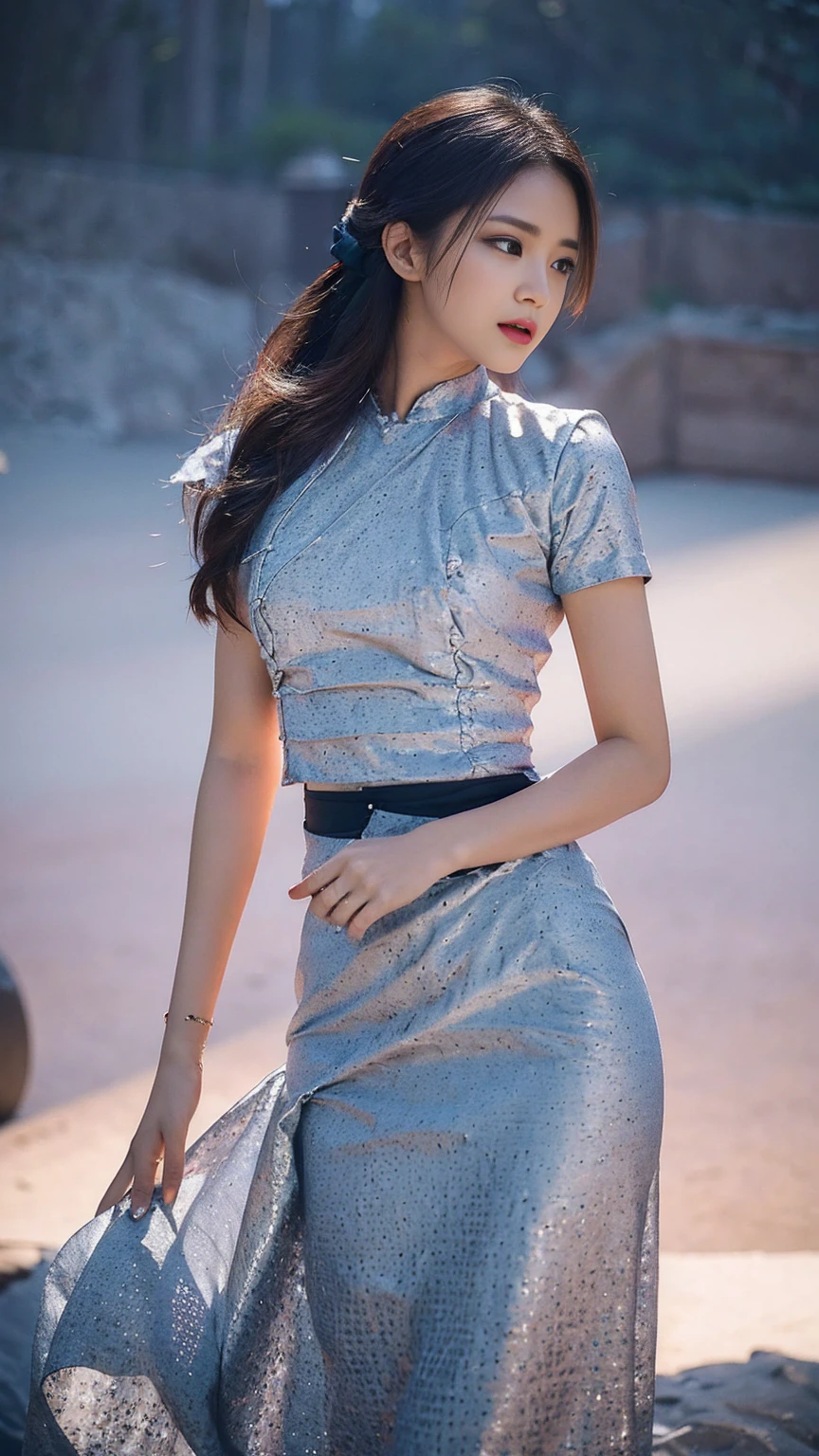 beautiful young woman, elegant clothes, ((wearing acmm outfit1.3)), wearing white acmm top, short sleeves white acmm top, buttons, wearing acmm long skirt, white and green printed acmm long skirt, , ((slim, petite)), photo modell, photorealistic, photo, cinematic lighting, masterpiece, realistic, realism, photorealism, high contrast, photorealistic digital art trending on Artstation 8k HD high definition detailed realistic, detailed, skin texture, hyper detailed, realistic skin texture, armature, best quality, ultra high res, (photorealistic:1.4),, high resolution, detailed, raw photo, sharp re, by lee jeffries nikon d850 film stock photograph 4 kodak portra 400 camera f1.6 lens rich colors hyper realistic lifelike texture dramatic lighting unrealengine trending on artstation cinestill 800,
INFO, evening dress:1.6

