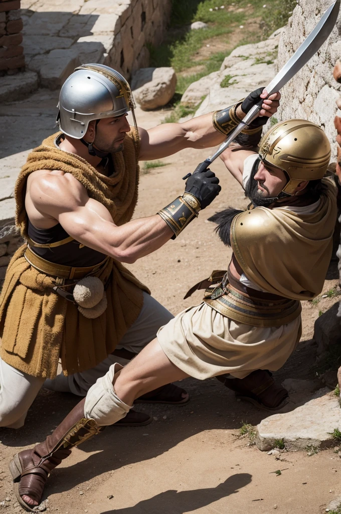 Roman soldiers knifing