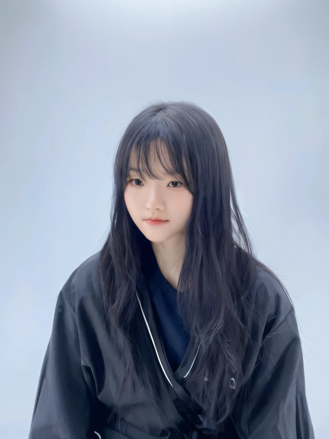 Best Quality, 8k, Masterpiece, (Portrait: 1.3), (photo realistic:1.4), (hyper realistic:1.4), Sharp Focus, looking at viewer, (smoother lighting:1.1), (increase cinematic lighting quality:0.9), realistic lighting, backlighting, light on face, ray trace, (brightening light:1.2), (Increase quality:1.4), sharp detail, (best quality real texture skin:1.4), finely detailed eyes, black_eyes, finely detailed face, 25 year old Korean woman