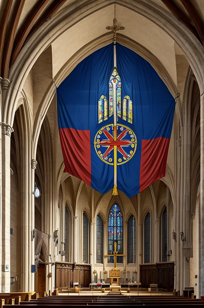 I want to create a flag but that has a design with drawings and representations to compete in a Church contest