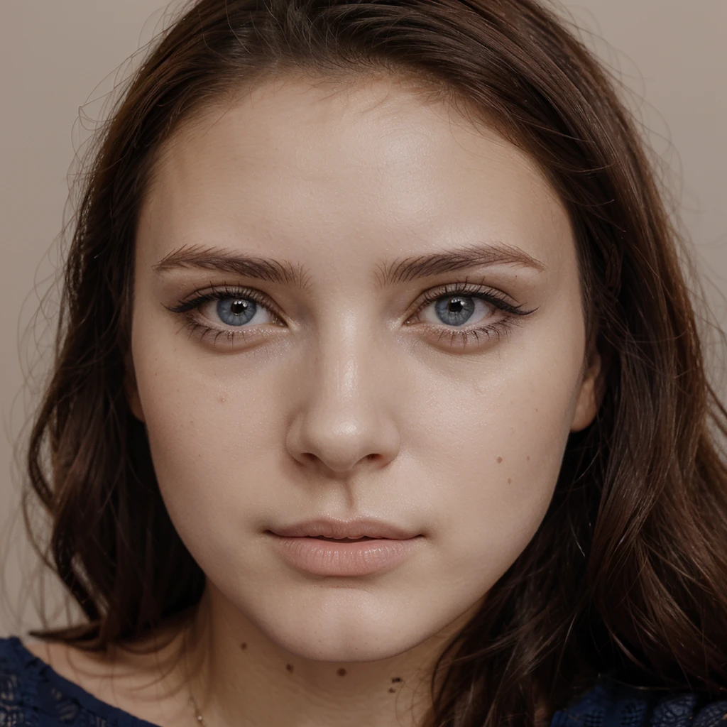 femme de 22 ans, cheveux longs bruns peu bouclés, yeux bleus, visage parfait, seule, selfi, belle vue$