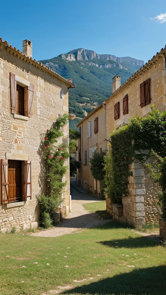 Beautiful landscape with blue sky in Southern France 