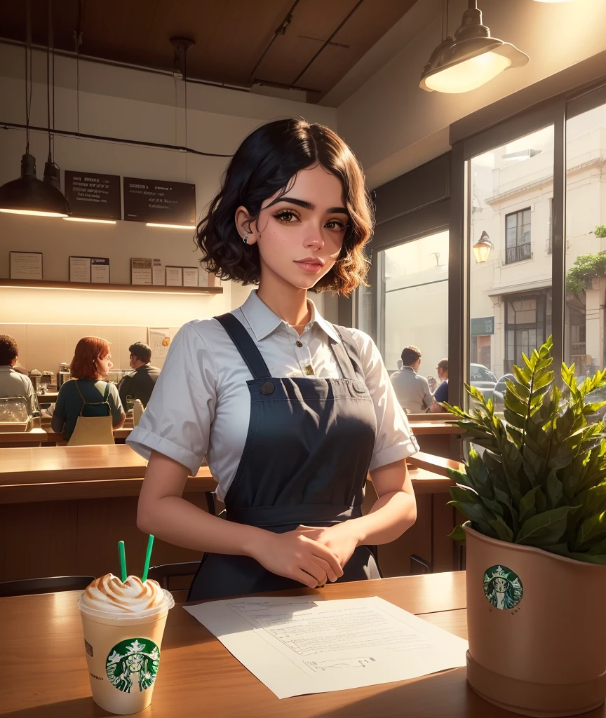 there is a drawing of a cafeteria with a sign on the counter, cafeteria, small hipster cafeteria, cozy cafeteria background, interior ilustrado do starbucks, detalhou um café de jazz vazioteria, cafeteria, cafeteria interior, cafeteria for mice, mysterious cafeteria girl, inspirado em Oswaldo Viteri, café da lanchonete, Renderização 2D, inspirado em Carlos Catasse