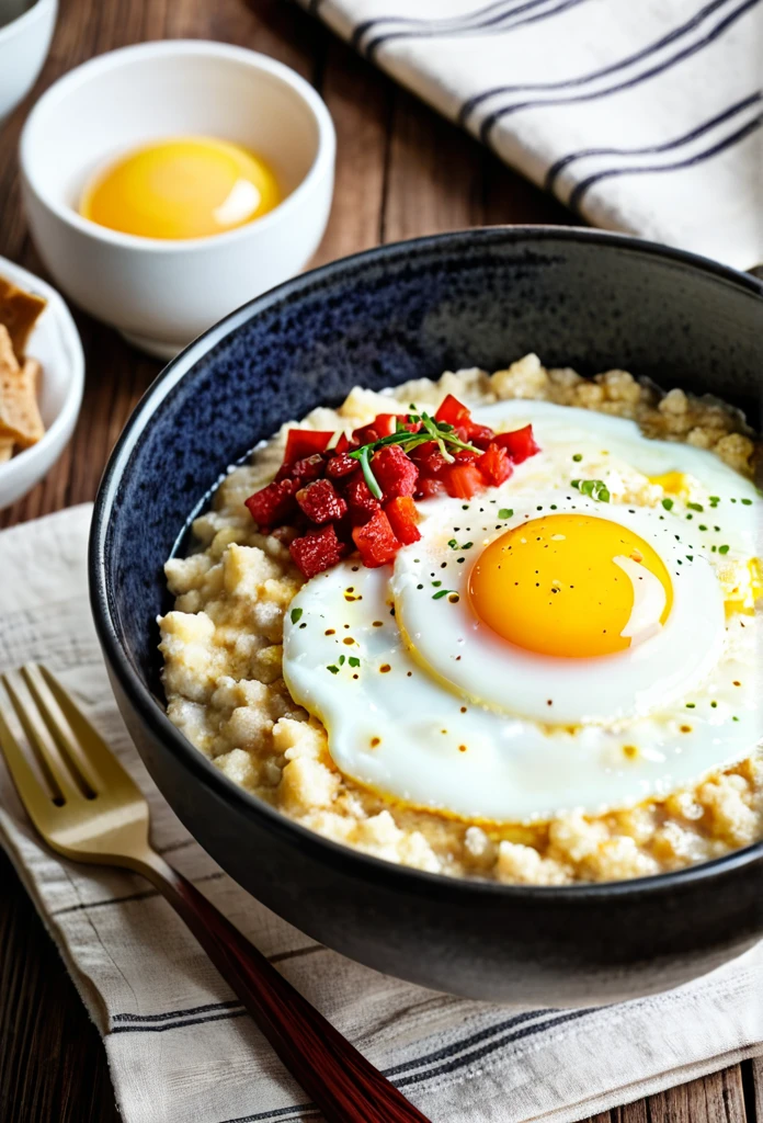 Porridge with egg