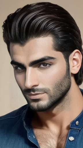 perfect lebanese men focus on the face, color photo