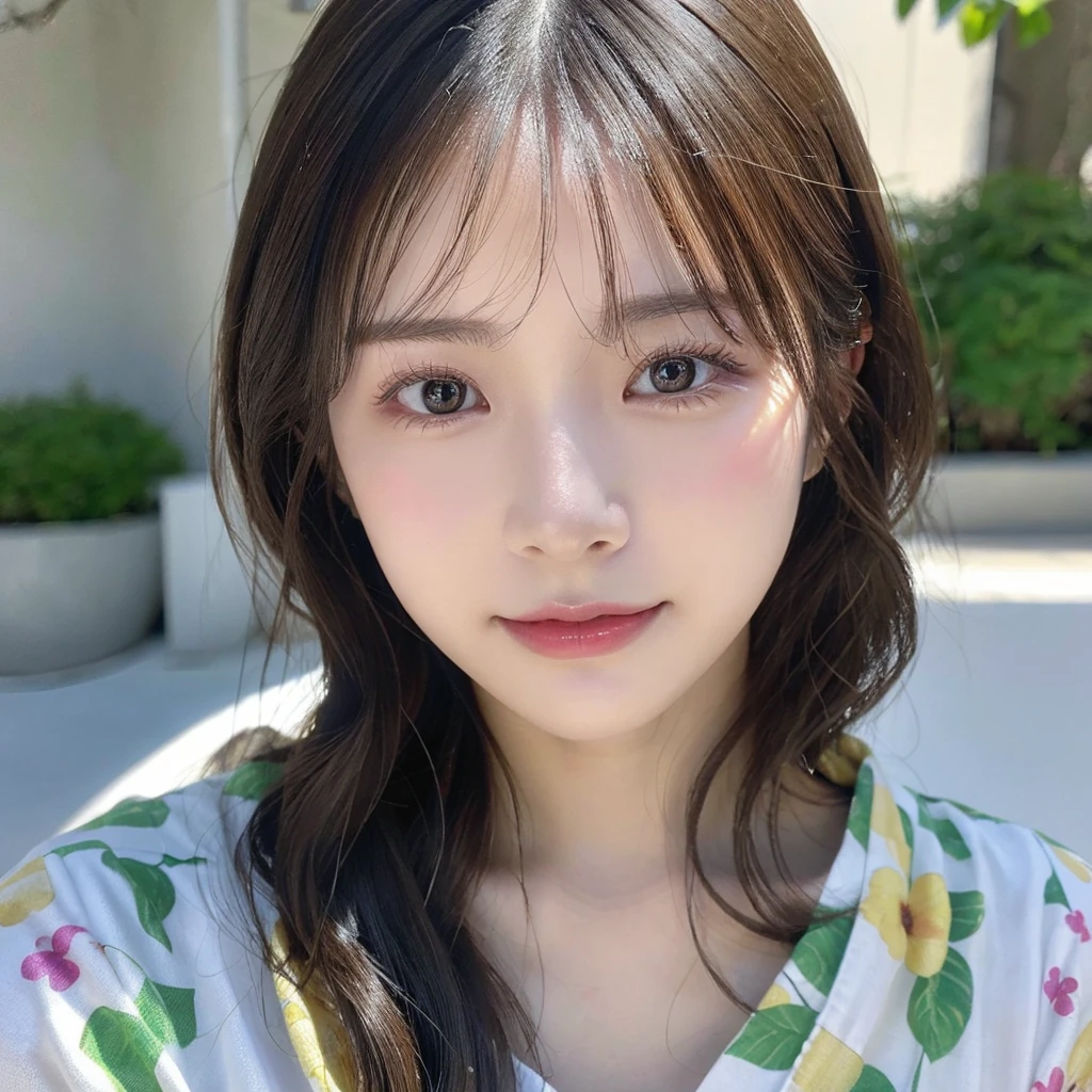 (Kimono)、(top-quality,masterpiece:1.3,超A high resolution,),(ultra-detailliert,Caustics),(Photorealsitic:1.4,RAW shooting,)Ultra-realistic capture,A highly detailed,High resolution 16K human skin closeup。 Skin texture is natural、,The pores are、Must be detailed enough to be easy to identify。 Skin should look healthy with even tones。 Use natural light and color,女の子1人,japanes,25-years old,kawaii,A dark-haired,Middle hair,,smil,,(depth of fields、chromatic abberation、、Wide range of lighting、Natural Shading、)、