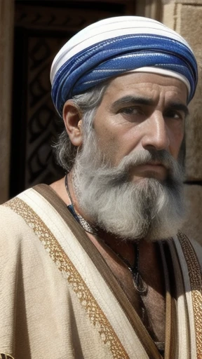   JUDAEAN men  focus on the face, color photo