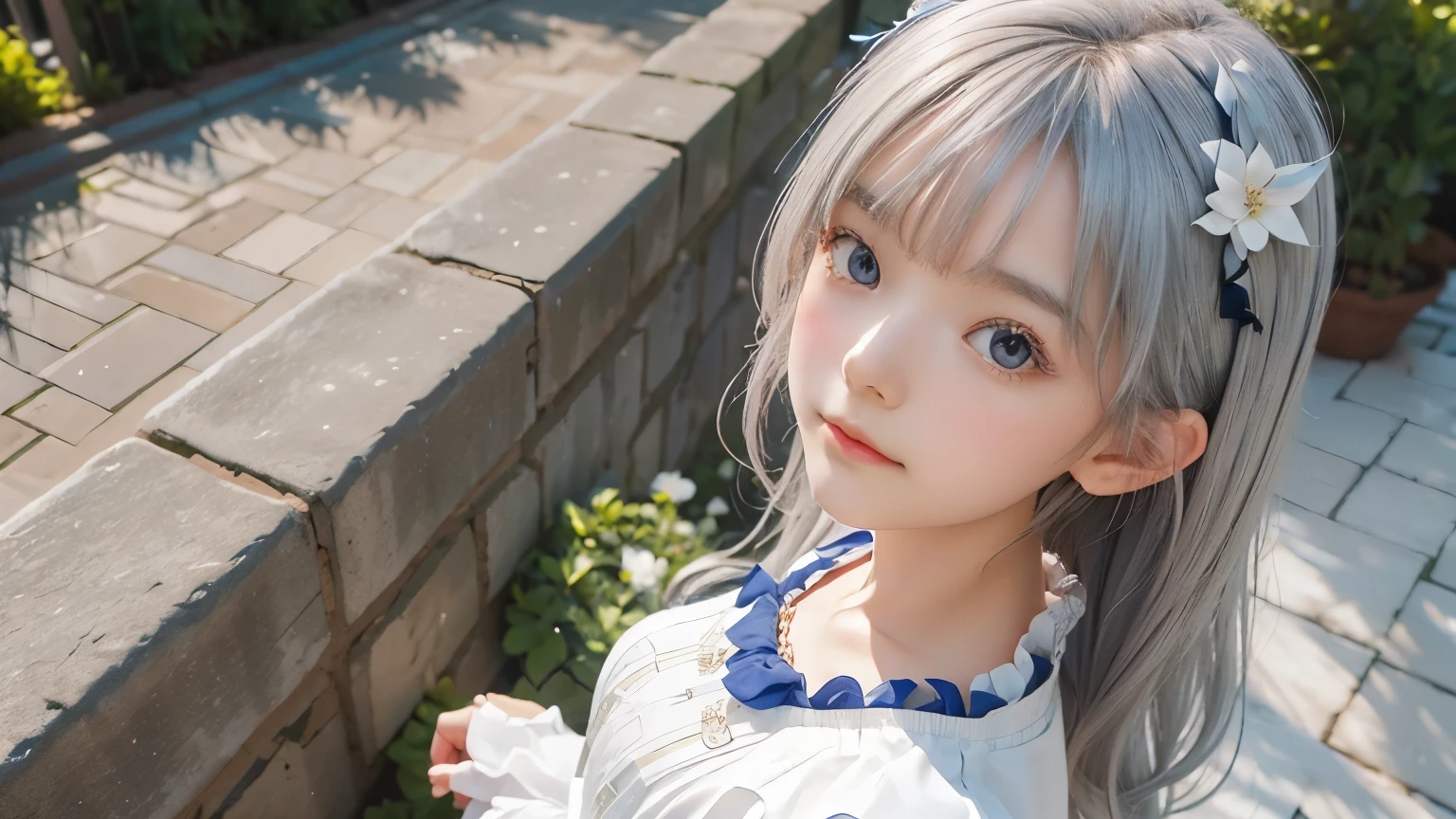 detailed face, cute face, ((masterpiece)), (Highest quality))), (Character design sheet, National costume, same characters, front, ~ side, return), figure, 1 girl, whole body, Silver Hair, eyes hair, Beautiful Eyes, Princess Cut, Environmental change scene, Short skirt, Shyness, woman, girl, Are standing, Gothic ta, VTuber, Chartern Betarola, (simple returnground, white returnground: 1.3) ( masterpiece:1.2), (Highest quality:1.3)