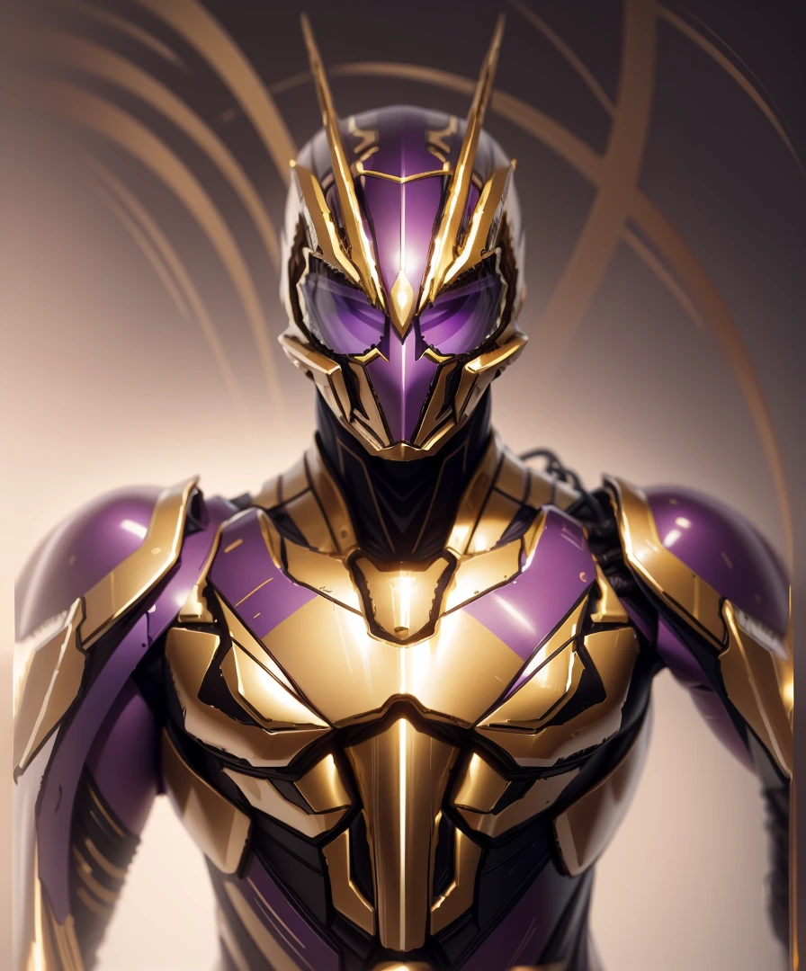 The color changes to gold and purple,Some gold and purple(Ensure its layering and armor texture,There are a lot of mechanical textures,Gold as the main color,Purple as a secondary hue)