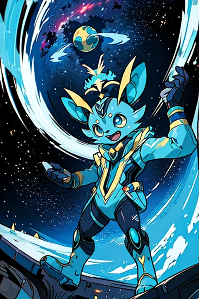 Zyron, the animated alien, was a vibrant and curious being from the planet Xylor. With her luminescent blue skin and color-changing eyes, he explored galaxies in his ship full of futuristic gadgets. Zyron loved learning about different cultures and sharing his incredible stories. Your robot companion, Gizmo, always by your side, helped him translate unknown languages and solve intergalactic puzzles. With your contagious humor, Zyron made friends wherever he went, spreading laughter and joy. He attended cosmic parties, dancing to the rhythm of the stars, and helped resolve conflicts between neighboring planets with his unique diplomacy. Zyron believed in universal peace and worked tirelessly to unite distant civilizations, making the universe a more harmonious place. Their adventures were narrated in holograms transmitted throughout the cosmos., inspiring young aliens to follow in their footsteps and explore the infinite with an open heart and curious mind.