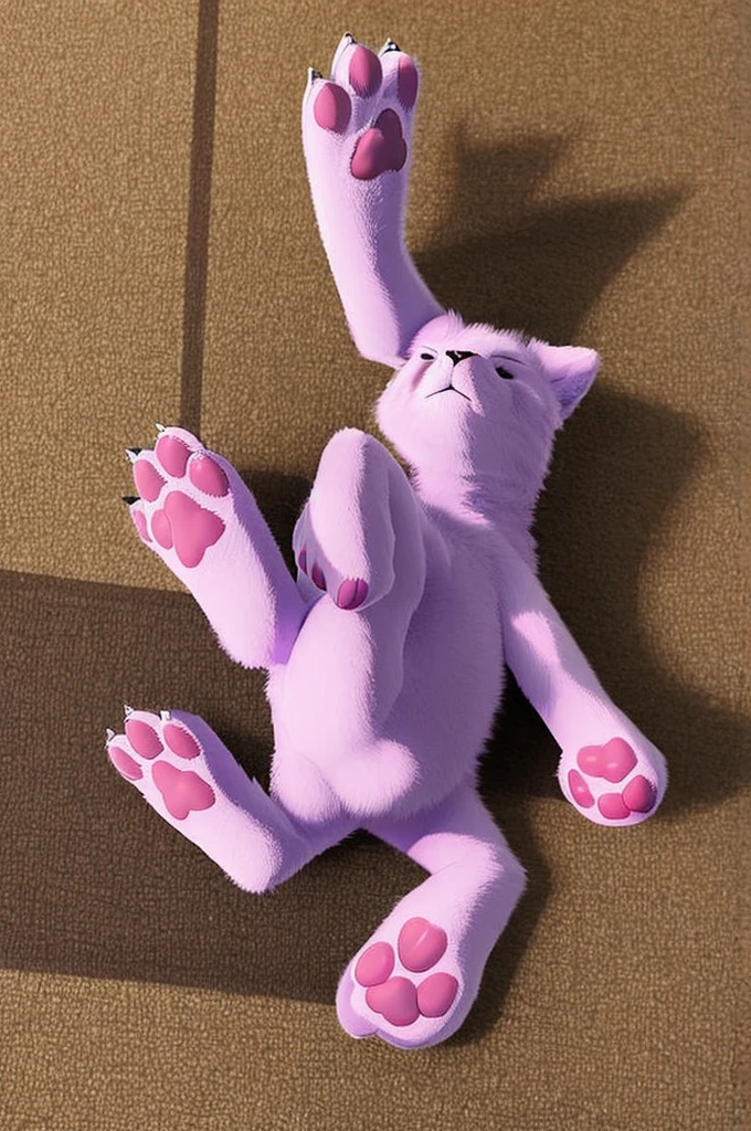 Kat, feet paws, ((4 toes)):1.3, pink paw pads, blend in with character
