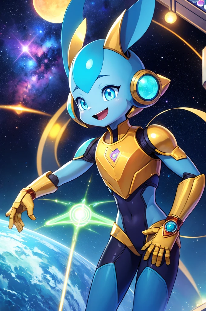Zyron, the animated alien, was a vibrant and curious being from the planet Xylor. With her luminescent blue skin and color-changing eyes, he explored galaxies in his ship full of futuristic gadgets. Zyron loved learning about different cultures and sharing his incredible stories. Your robot companion, Gizmo, always by your side, helped him translate unknown languages and solve intergalactic puzzles. With your contagious humor, Zyron made friends wherever he went, spreading laughter and joy. He attended cosmic parties, dancing to the rhythm of the stars, and helped resolve conflicts between neighboring planets with his unique diplomacy. Zyron believed in universal peace and worked tirelessly to unite distant civilizations, making the universe a more harmonious place. Their adventures were narrated in holograms transmitted throughout the cosmos., inspiring young aliens to follow in their footsteps and explore the infinite with an open heart and curious mind.