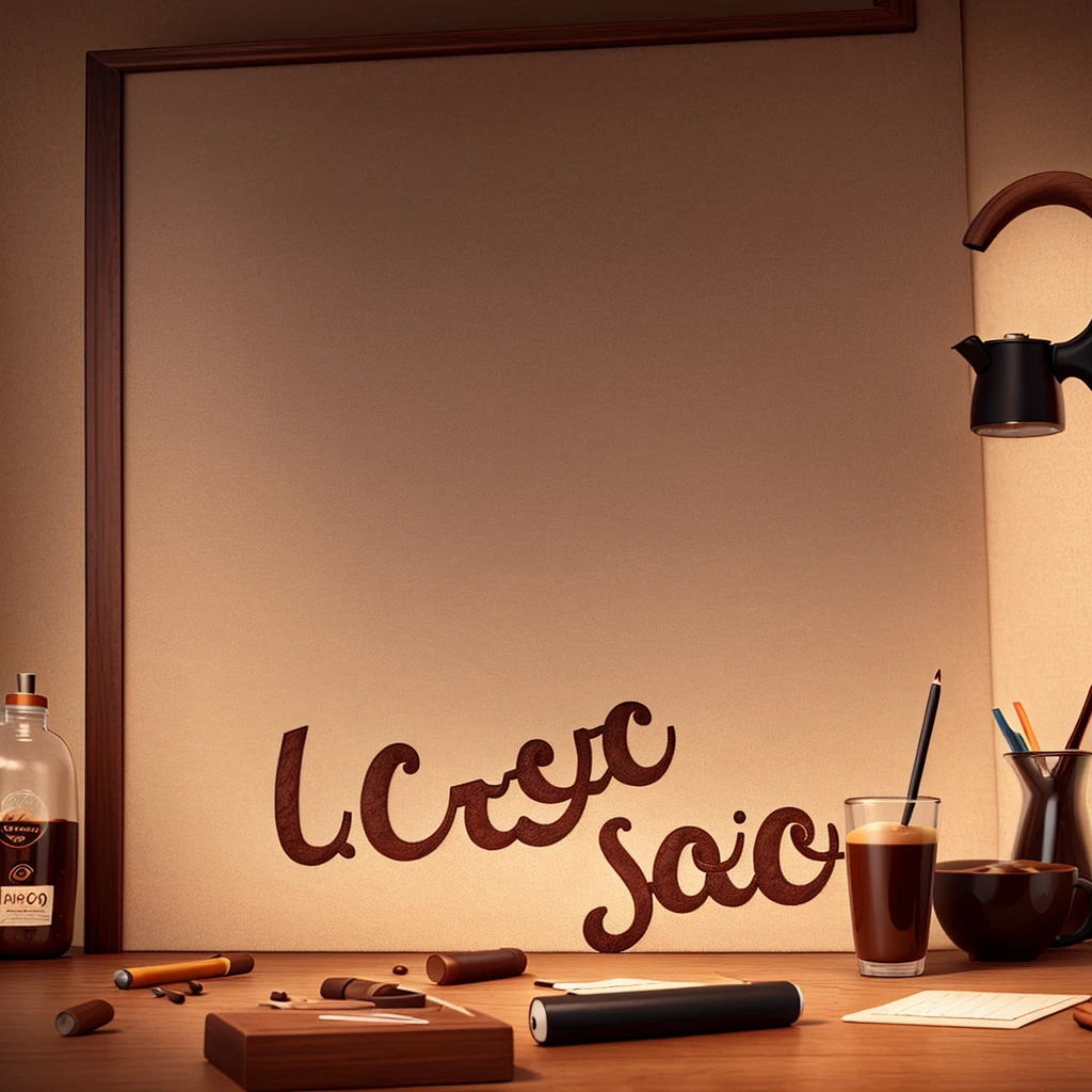 Create high quality premium coffee images with LUVOCO branding.THE thing that is legible and in high definition and drawn in pencil